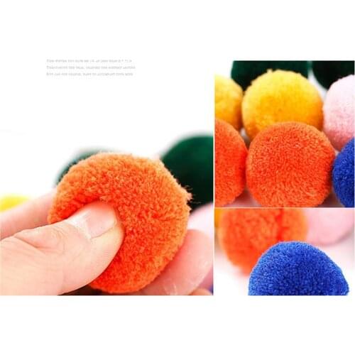 10Pcs Cashmere Bright Color Ball Cat Toy Interactive Kitten Teeth Clean Teaser cat toy