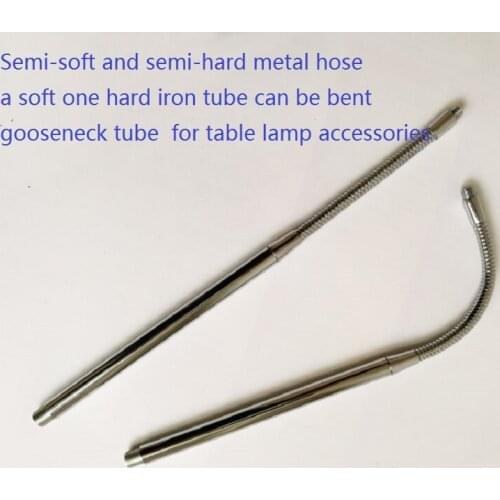 2 pieces/lot M10 half soft and half hard metal hose can be bent tube gooseneck tube for table lamp accessories