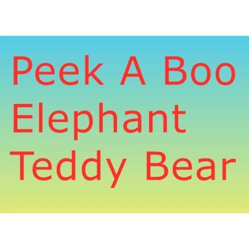 30cm Peek a Boo Elephant Teddy Bear Plush Toy