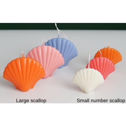3D Small Fan Shell Candle Mould Ins Style Korean Style Candle Mould DIY Pearl Shell Scallop Plastic Candle Mold Candle Mould