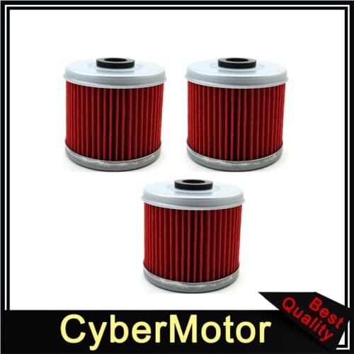 3x Oil Filter For Honda Fourman TRX350 TRX400 TRX450S TRX500TM TRX500FE 4x4