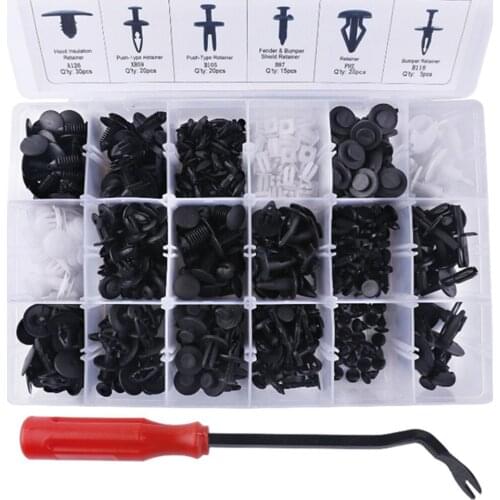 415pcs Mixed Auto Fastener Clip Car Body Push Retainer Pin Rivet Bumper Door Trim Panel Retainer Fastener Kit Car Accessories