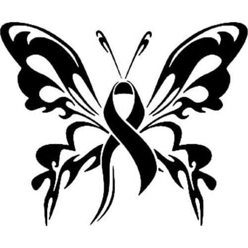 Comprehend Butterfly Art Exquisite Car Sticker Car Window Decoration Personality PVC Waterproof Decal Black/White, 13cm*11cm
