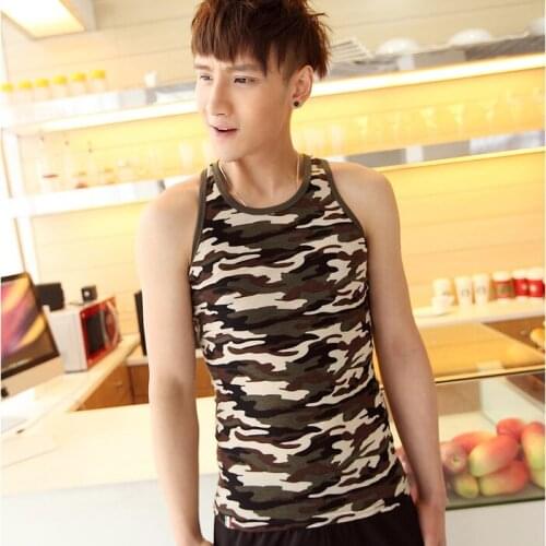 HOT 2019 Outdoor Summer Mens vest male tank top jogging GYM mens Camouflage vest Sleeveless shirt Military fan boys vest