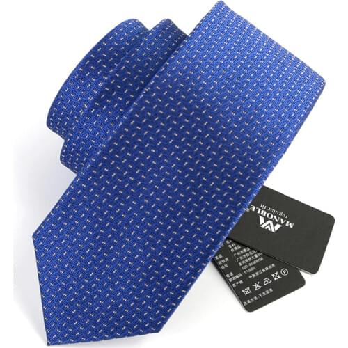 HOT SALE 2019 New Fashion Brand 7CM Slim Designer Business Tie Gravata Narrow Men Neckties Skinny Dot Silk Tie for Men Gift Box