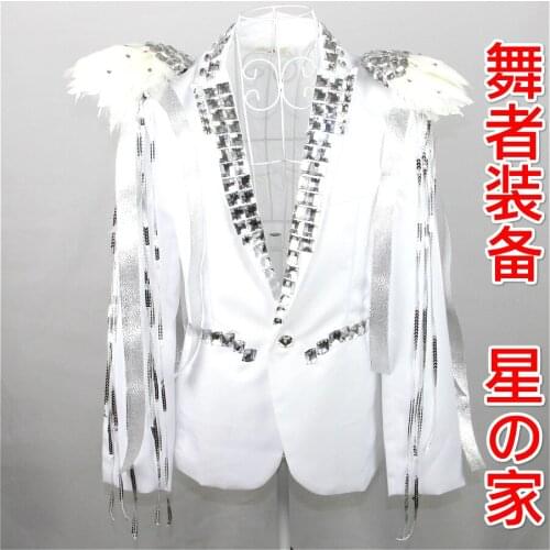 Fashion Men Suit Jacket Nightclub Dresses Stage Costumes Clothing Singer Suits Mens Blazer Costumes Jacket Outerwear S-4xl