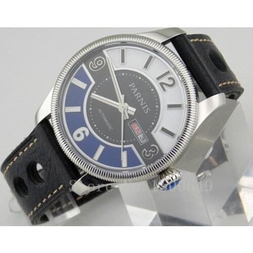 Parnis 42mm Sapphire Glass Brushed Case Miyota movement Auto mens Watch 1595