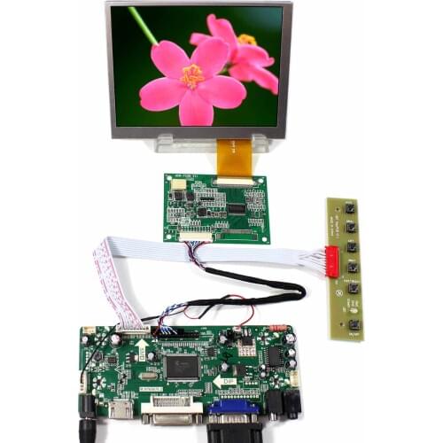 HD MI DVI VGA Audio LCD Controller Board+5.6inch AT056TN52 640x480 LCD Screen