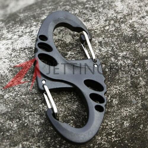 Durable S 8-shaped buckle snap clip mount climbing carabiner key chain hanging backpack theft HOT SALE