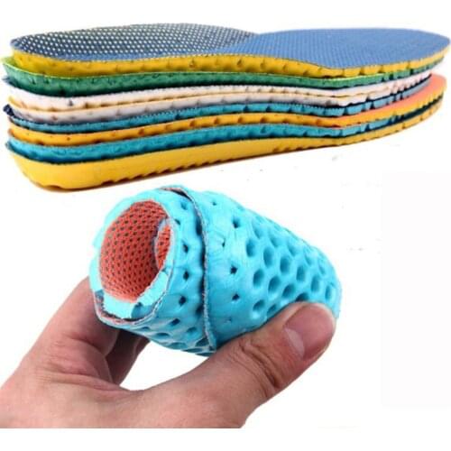 Unisex Anti-Slip Shoes Pad Orthopedic Memory Foam Sport Arch Support Insert Women Men Shoes Insoles Summer Breathable Shoes Pad