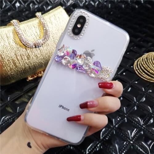 LaMaDiaa Luxury Colorful Rhinestone Diamond Phone Cases Cover For Xiaomi Redmi Note 7 6 5 pro For Redmi 7 6A 5 Plus Back Case