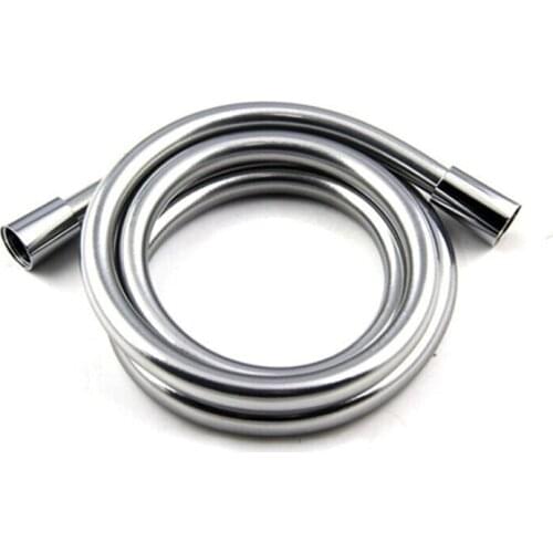 Bathroom PVC High Pressure Silver Smooth Shower Hose For Bath Handheld Shower Head Flexible Shower Hose Anti-winding