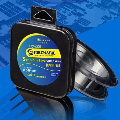 0.009mm Silver Jump Wire PCB Link Wire Soldering Wire Fingerprint Maintenance Fly Line Mobile Phone Computer Repair Tools Piece