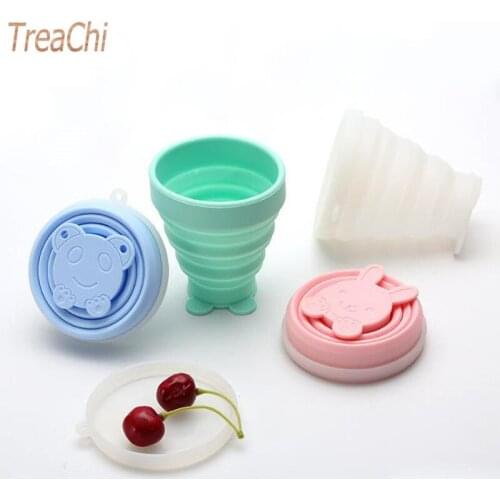 Folding Telescopic Water Cup Outdoor Sports Silicone Folding Travel Mouthwash Cup Creative Coffee Portable Ultra-thin Water Cup