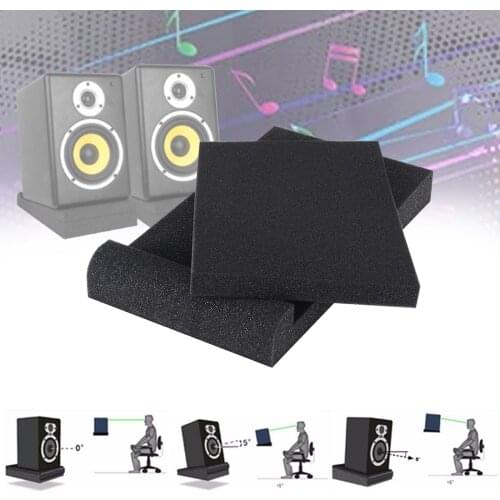 Studio Monitor Isolation Pads, Pack of 2, High Density Acoustic Sponge Multi-Sizes Fits most Speaker Stands