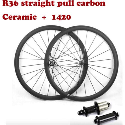 Super Light Carbon Road Bike Bicycle Wheelset 700C 38/50/60/88mm with Straight Pull R36 Carbon Hub Ceramic and 1420 Aero Spokes