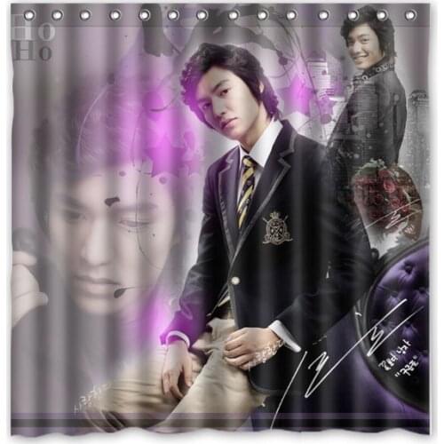 Waterproof customized decorative shower curtain unique Min-ho Lee pattern bathroom anti-mold bath curtains 180*180cm