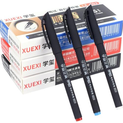 10PCS Scrub Signing Pen 0.5mm Gel Pen Carbon Black Business Gel Pen Kawaii School Supplies Stationery Free 8 Needle Refills