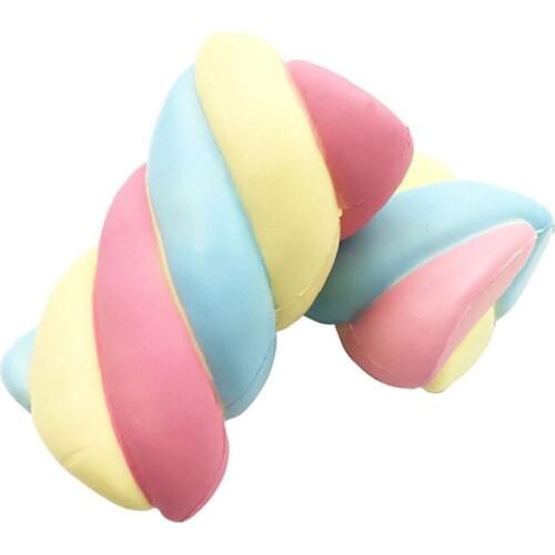 10CM Kawaii Jumbo Squishy Antistress Rainbow Marshmallow Super Slow Rising Cream Scented Phone Strap Squeeze Toy Kids Gift