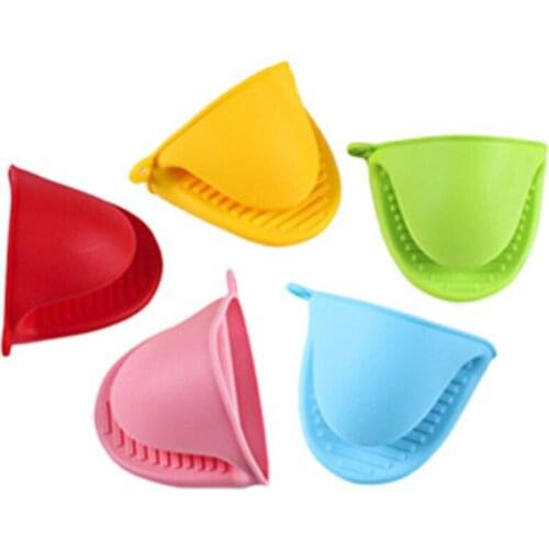 2PCS Kitchen Silicone Oven Gloves Heat Resistant Gloves For BBQ Gloves Anti-slip Pot Oven Mitts Kitchen Gadgets Home Accessories