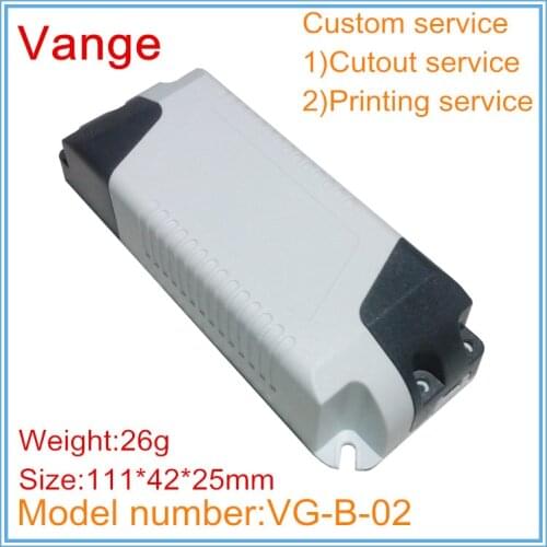 20pcs/lot mould making housing case 111*42*25mm IP54 fireproof PC plastic enclosure box diy for LED power supply device