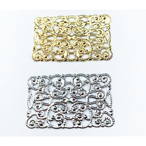20pcs 30x50mm Filigree Metal sheets decorative for Jewelry Making Cosplay accessories Earring accessories
