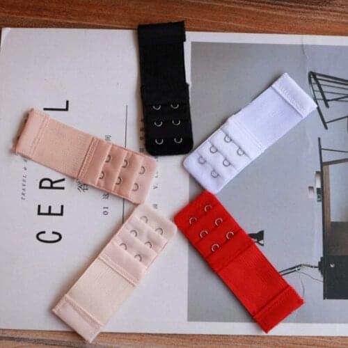 5PCS Three-row and Two-buckle Bra Elastic and Long Version Women Strap Extension 2/3/4 Hooks Bra Strap Adjuster Shoulder Strap