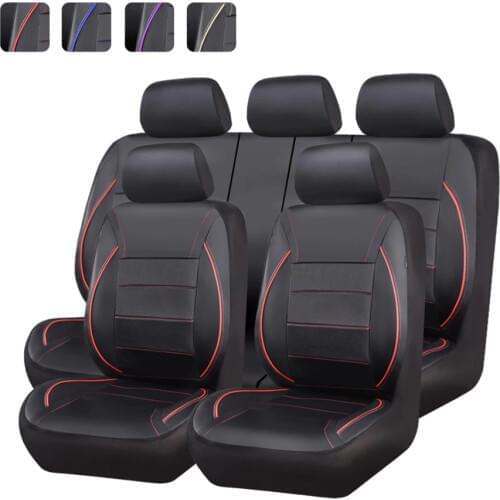 Car-pass New Luxury PU Leather Auto Universal Car Seat Covers for gift Automotive Seat Covers Fit most car seats Waterproof