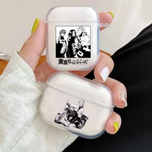 Tokyo Revengers Manjiro Sano Earphone Case for AirPods Pro Japan Anime Clear Soft TPU Headphones Cover Pattern Wireless Coque