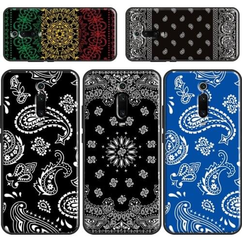 Black Bandana Paisley Phone Case For Xiaomi Mi 11 Ultra 9 10 Lite A3 9T 10T Pro Cover For POCO X3 F3 F2 M3 Pro