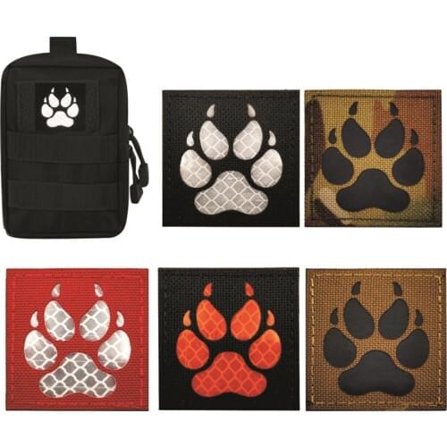 K9 Dog Paw IR Patch Military Armband Badge Sticker Decal Applique Embellishment Decorative Tactical Reflective Patches