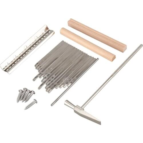 Hot AD-17 Keys Kalimba Thumb Finger Piano DIY Keys+Bridge+Tuning Hammer Kit Musical Instrument Part Accessories