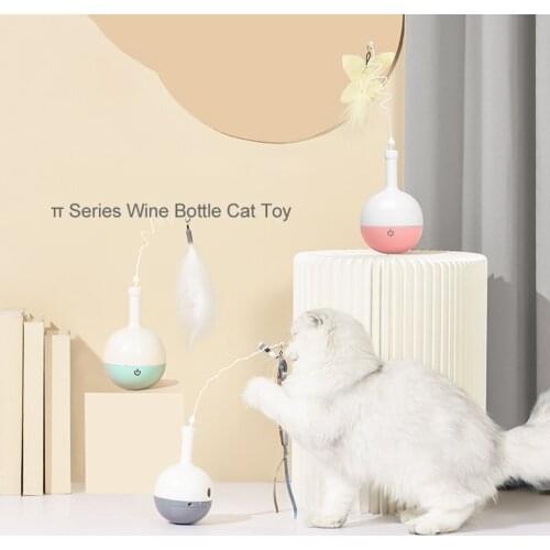 Cat Toy Electric Cat Self-healing Tumbler Automatic Funny Cat Ball Kitten Interactive Balance Car Chasing Feather Toy