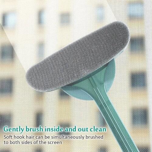 Glass brush window screen cleaning tool Wet and dry mesh cleaning brush retractable adjustable long handle household cleaner