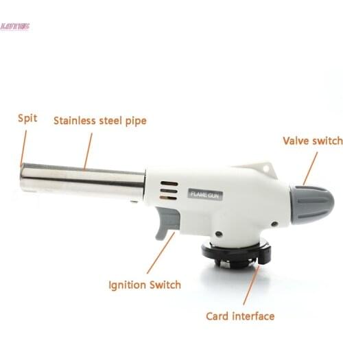 BBQ Heating Tools Butane Burner Gas Welding Gun Torch Blowtorch Cooking Soldering AutoIgnition Accessories Lighter Heating Flame