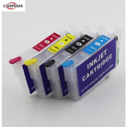 CISSPLAZA 1set 212 212XL No Chip Refillable Ink Cartridge Compatible For Epson XP-4100 XP-4105 WF-2830 WF-2850 Without chip