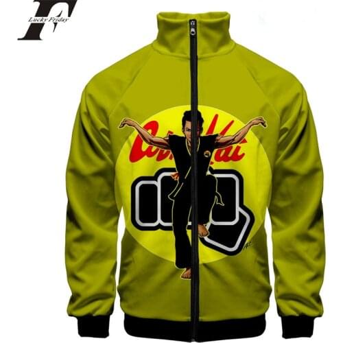Cobra Kai Bomber Jacket Men Snake 3D Print Zipper Retro Coat Spring kpop Harajuku Long Sleeve Plus Size Short Biker Jackets