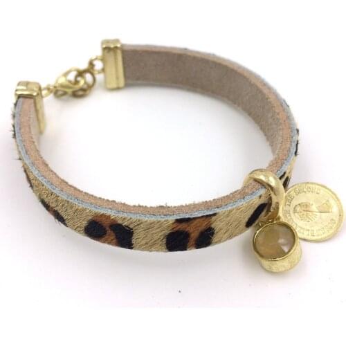 2015 New Leopard European Jewelry Suppliers leather Bangle charm bracelet for women