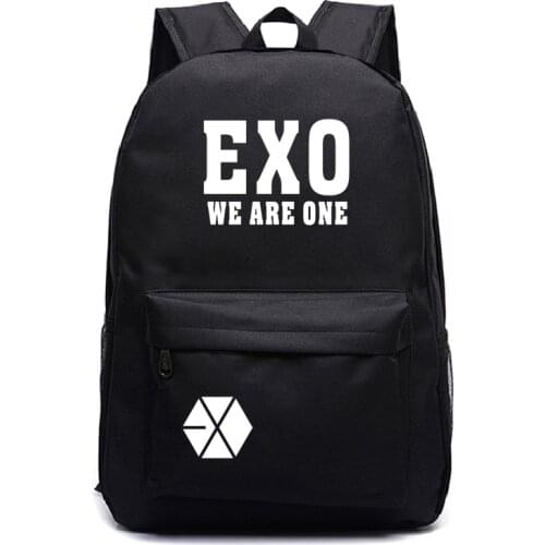 2019 New EXO Back to School Gift Bags Students School Rucksack Teen Casual Shoulder School Backpack Laptop Backpack Mochila
