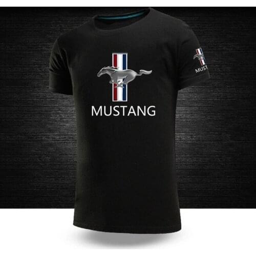 2021 New Summer Fashion Male Tops Mustang Casual Short Sleeves Solid Color Cotton Round neck Hip Hop T shirts Sport Tops