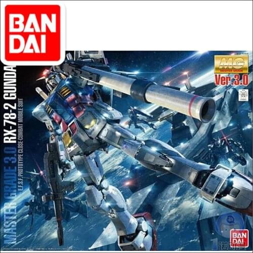 Japaness Original Gundam MG 1/100 Model RX-78-2 Ver.3.0 Gundam Mobile Suit Kids Toys One Year Wars