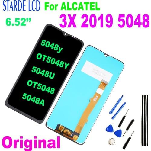 Original 6.52 ” For Alcatel 3X 2019 LCD Display Touch Screen Digitizer Assembly For 5048 5048A 5048I 5048U 5048Y OT5048 OT5048Y