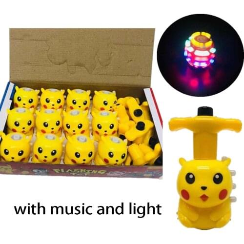 POKEMON LED Light Music Gyro Juguete pokemones Figures pkm Anime figura Birthday Gift pokemon Toys for Children