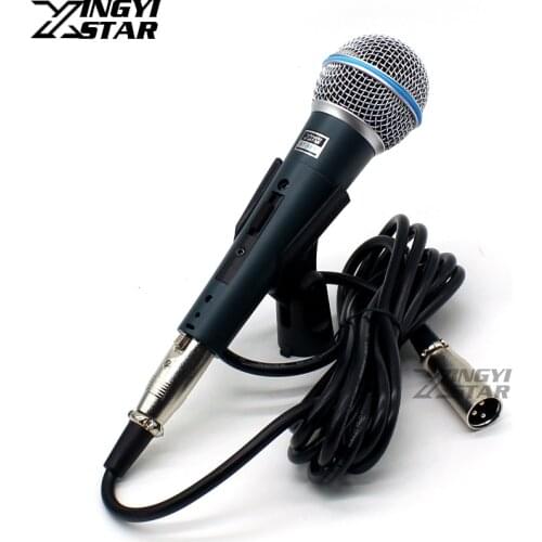 BT58A Professional Cardioid Switch Vocal Handheld Dynamic Wired Microphone For BETA BT 58A KTV Karaoke Mic Audio Mixer Microfone