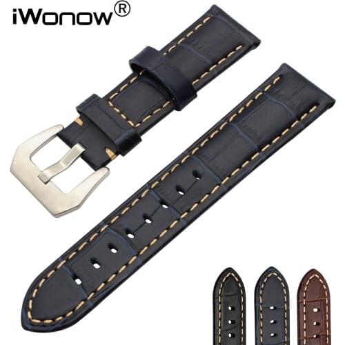 Italy Genuine Calf Leather Watchband 20/22/24/26mm for Omega Maurice Lacroix Bell Ross Oris Watch Band Steel Buckle Wrist Strap