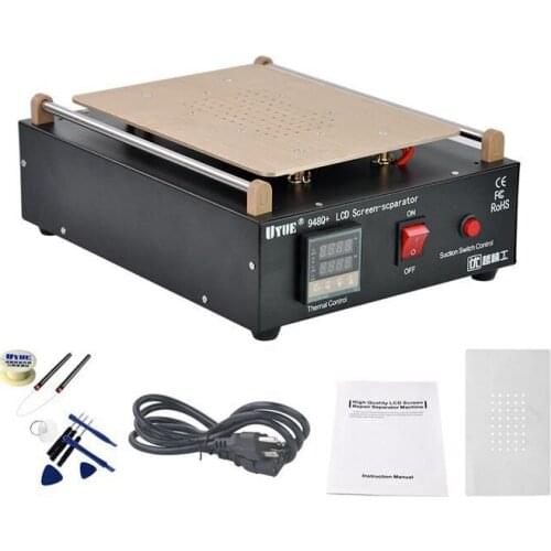 Hottest UYUE 948Q+ Built-in Vacuum Pump Mobile Phone LCD Screen Separator Machine Max 11 inches Lens Glass Repair + 100m Cutting