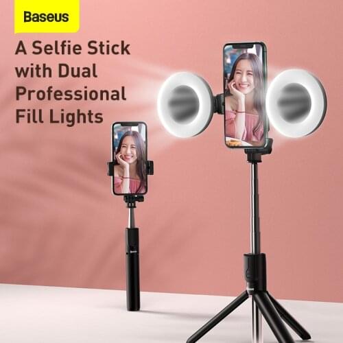 Baseus Bracket Selfie Stick Fill Light Wireless Remote Control Selfie Stick with Tripod for Live Streaming for Phone