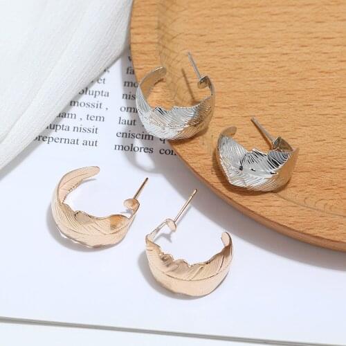 European And American Style New Trend Fashion Exaggerated Personality Tree Feather Earrings Niche Design Pendientes