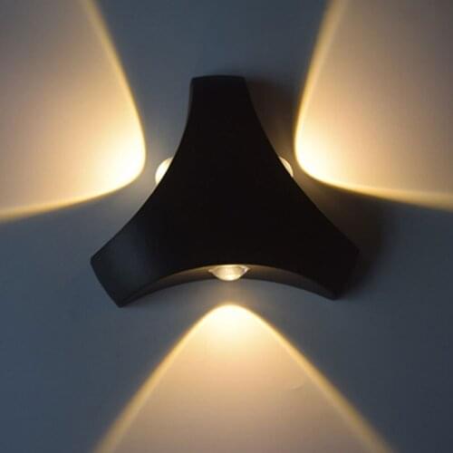 Modern Simple LED 9W IP65 waterproof wall lamp indoor and outdoor Triangle Wall lamp courtyard porch corridor bedroom wall light