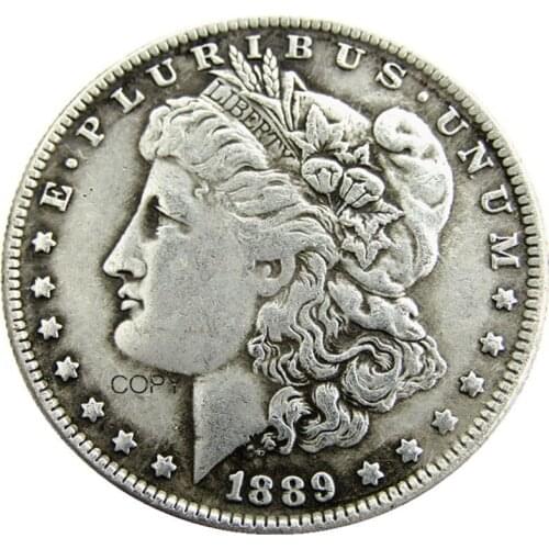 US 1889-CC Morgan Dollar Copy Coin Silver Plated